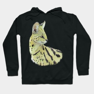 Serval drawing - Predator - Big Cat in Kenya / Africa Hoodie